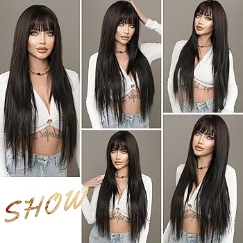 Amazon.com : 7JHH WIGS 34inch Surper Long Straight Natural